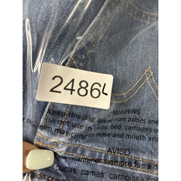 Levis Shorts Womens 31 501 Button Fly Cut‎ Off Distressed Denim Shortie - Picture 10 of 10